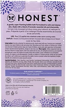 HONEST The Honest Company Bubble Bath, Truly Calming Lavender, 17 Fluid Ounce (2 Pack)