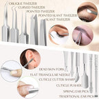 [16 Pcs] Blackhead Remover Tools 2025 Latest Pimple Popper Tool Kit | Stainless Steel Professional Pimple Extractor Tool Kit for Blackheads, Blemish, Comdone, Acne, Zit, and Whiteheads for Face & Nose