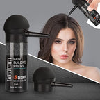 gowwim Hair Thickening Fibers 2-in-1 Kit Keratin Building Fibers, Spray Applicator & Hold Spray - Instantly Volumize Sparse Areas (Light brown)