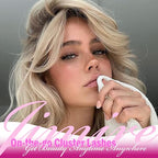 Fairy Lash Clusters Natural Look Manga Eyelash Clusters Wispy D Curl Cluster Eyelash Extensions 110 Pcs 8-16MM Wispy Individual Lashes Wet-Look Lash Extension with Invisible Lash Band