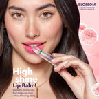 Blossom Moisturizing Lip Gloss Tubes, Roll on Perfume Oil, Natural Essential Oils, Scented pH Color Change Lip Balm with Real Flowers, 0.7 fl. oz/15mL, 3 Pack Gift Set, Cherry/Honey Jasmine/Turquoise