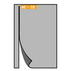 Yotache Reversible Side Opening Magnetic Screen Door Fits Door Size 40 x 78, Reinforced Sewing Mesh for Balcony, French, Sliding Door, Actual Screen Size 42" x 79", Black