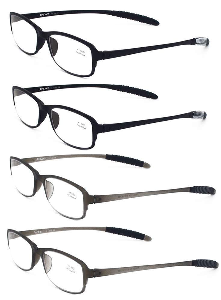 Mcoorn Computer Blue Light Blocking Reading Glasses(Flexible and Lightweight) UV Protection Readers Anti Eyestrain for Women Men