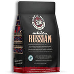 Bones Coffee Company White Russian Flavored Beans, Whole Bean Coffee Medium Roast Low Acid, Cream and Coffee Liqueur Flavor (12 oz)