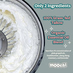 moochi Beef Tallow for Skin – Organic 100% Grass-Fed Whipped Balm with Pink Grapefruit Essence, Natural Moisturizer Cream for Nourishing Skin Hydration, 4 oz