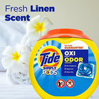 Tide Simply Pods Odor Rescue Liquid Laundry Detergent Pacs, 3 in 1 Powerful Detergent, Fresh Scent, 55 Count