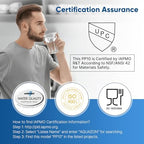 PUREPLUS 5 Micron 10" x 2.5" Whole House Sediment Home Water Filter Cartridge Replacement for Any 10 inch RO Unit, Culligan P5, Aqua-Pure AP110, Dupont WFPFC5002, CFS10, WHKF-G05, 4Pack