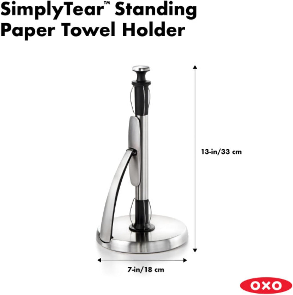 OXO Good Grips SimplyTear Paper Towel Holder Countertop for Kitchen