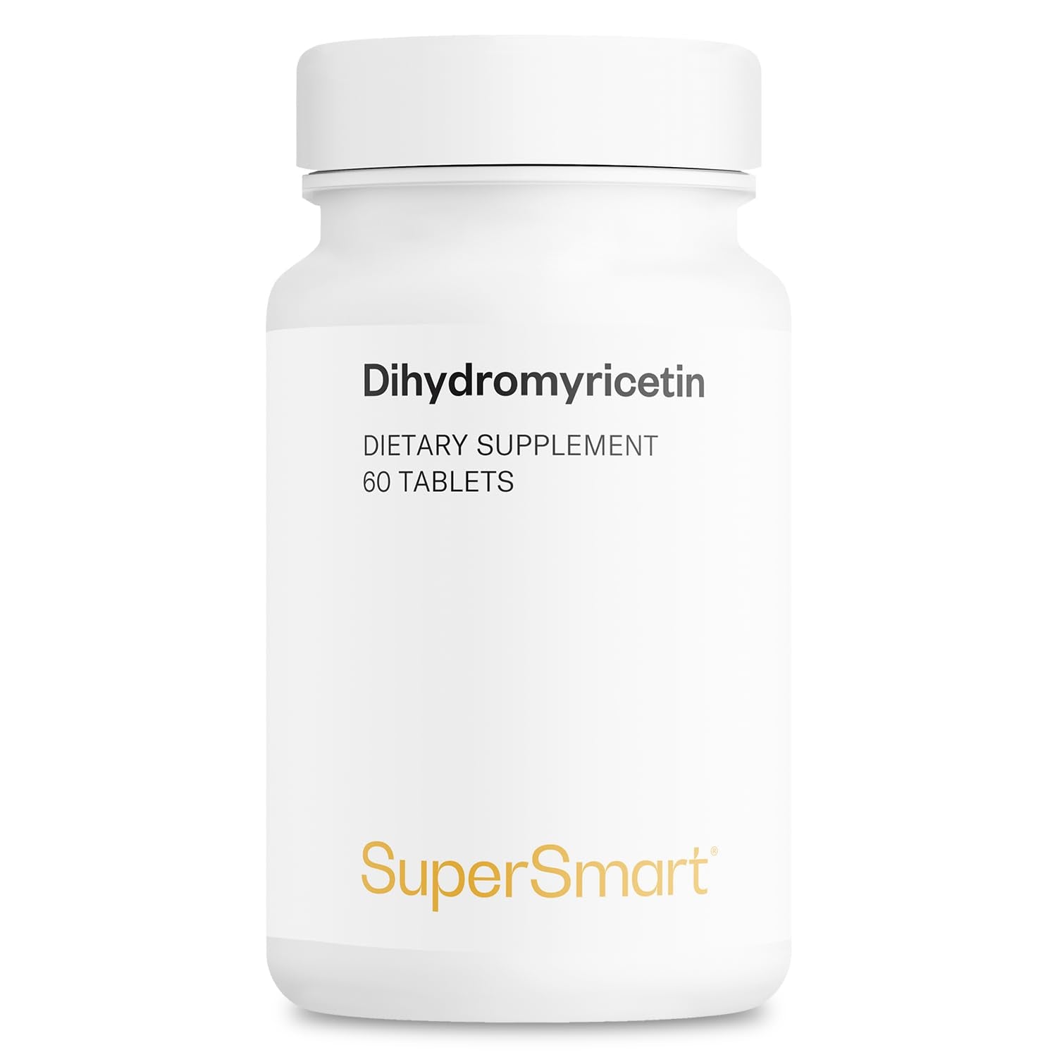 Supersmart - Dihydromyricetin 600mg per Day (High Purity) - DHM 98% Dihydromyricetin Supplement - Ampelopsis Grossedentata Extract | Non-GMO & Gluten Free - 60 Tablets