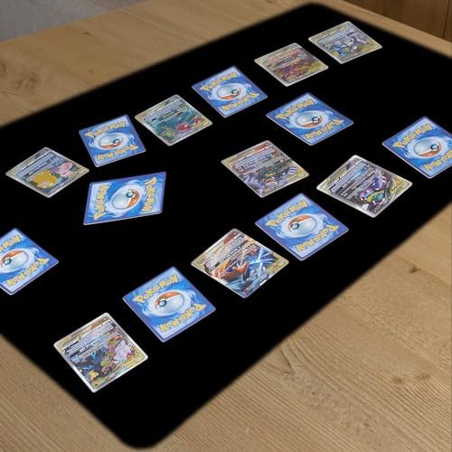 MTG Playmat for TCG Card Playing Game - 2Pcs Black Stitched Play Mat with Tube for Cards Gameplay, MTG, Yugioh, Magic The Gathering (24 x 14 inch)