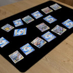 MTG Playmat for TCG Card Playing Game - 2Pcs Stitched Play Mat with Tube for Cards Gameplay, MTG, Yugioh, Magic The Gathering (24 x 14 in, 2 Pack)