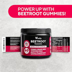 VitaUp Beet Root Gummies – Beetroot Supplement with CoQ10, Grape Seed, Vitamin C, B12 & B3 – Nitric Oxide Gummies for Circulation Support – Beet Supplement for Energy & Immune Support – 60 Beets Chews