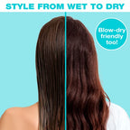 The Knot Dr. hair brush by Conair - Detangling hair brush - Removes Knots and Tangles in wet or dry hair - detangler brush - Blue