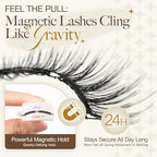LASHVIEW Upgrade Soft Magnetic Eyelashes Natural Look, Reusable Magnetic Eyelashes with Applicator, No Glue Needed Magnetic Eyelashes Magnetic Lashes Kit, Easy to Wear and Remove CT01