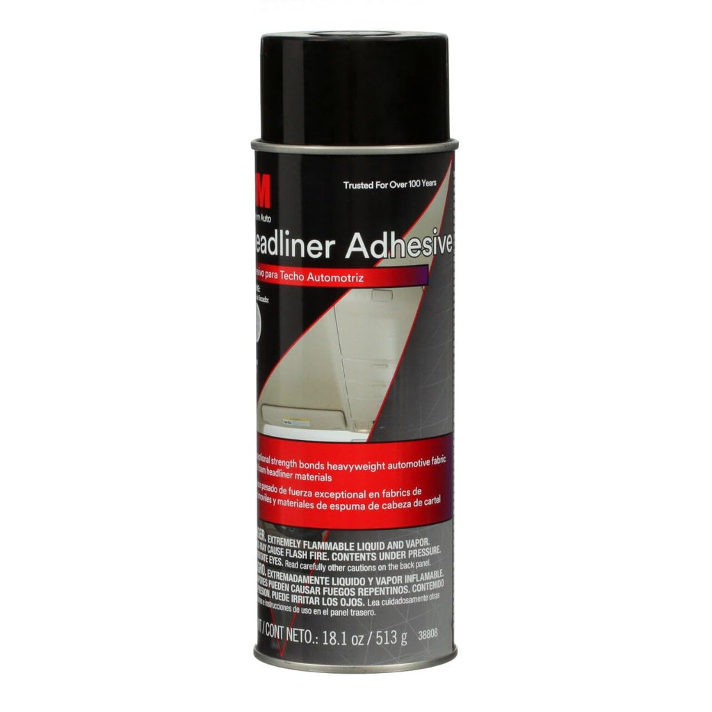 3M Headliner & Fabric Adhesive Spray (18.1 oz Aerosol, 4-Pack) – High Strength Automotive & Upholstery Glue for Fabric, Foam, Metal, Plastic – Heat Resistant, Fast Dry, Clear Finish