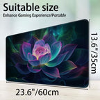 for MTG Game Playmat, for Magic TCG Rubber Play mat,Tabletop Card Playmats with Smooth Surface,Trading Card Inked Game Mat,Battle Game,Glowing Lotu