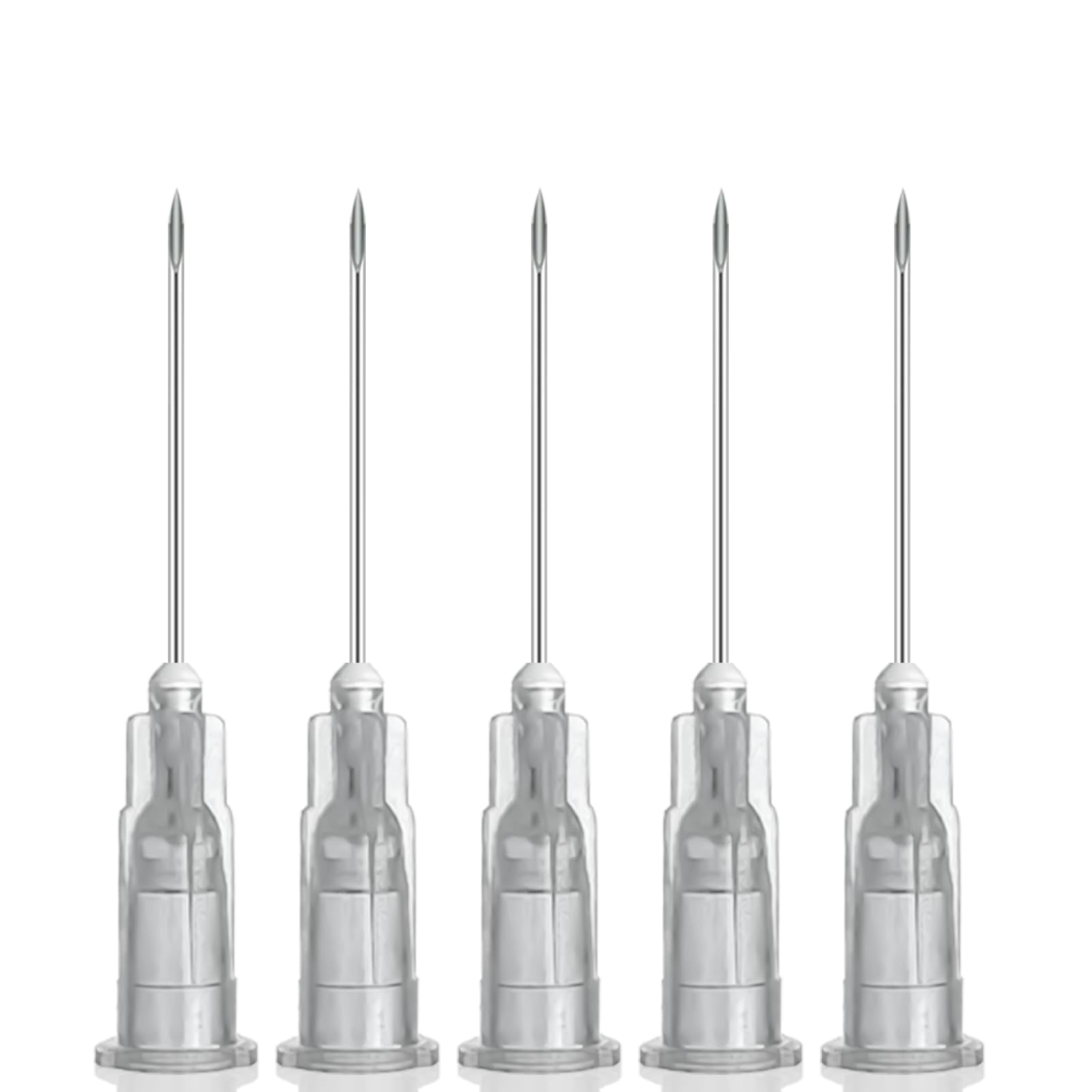 100Pcs 27Ga 1 Inch Needle with Cap for Lab Supplies, Measuring and Industrial, Individually Packed Accessories