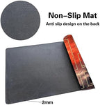 MTG Playmat Size 24x14in Free Storage Bags Non-Slip Backing Printing, Ideal for Card Game Enthusiasts TCG Playmat (with Zone,Bloody Night)