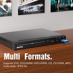 MEGATEK Region-Free HDMI DVD Player for TV, Compact CD/DVD Player for Smart TV, USB Port, Plays All Region DVDs & Multi Formats, Metal Housing, HDMI/RCA Cables & Remote Included