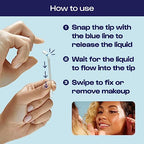 Alleyoop Cotton Swabs for Makeup, Tip Off Liquid-Filled Makeup Removing Swabs (24 Count, 3 Pack) - Easy-To-Use & Space Saving Makeup Remover - Disposable Cotton Tips for Eye, Lip, Eyebrow, & Eyeshadow