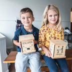 Wooden Piggy Bank for Kids and Adults, Personalized Gift Handmade in USA by BloomOwl, Custom Piggy Bank, Personalized Banks for Kids, Gifts for Baby Boys and Girls (Minimal Bear)