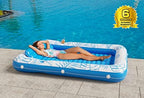 Jasonwell Inflatable Tanning Pool Lounger Float 4 in 1 Sun Tan Tub Sunbathing Lounge Raft Floatie Toys Water Filled Bed Mat Pad for Kids Adult Blow Up Kiddie Ball Pit Pool (XL)