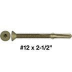 Jake Sales #12x2-1/2 Reamer Tek Torx/Star Head Self-Drilling Wood to Metal Screws - for Flatbeds, Trailers or Fastening Wood to Steel - T25 Torx Screw Head - (1 Pound Approx. 50 Screws)