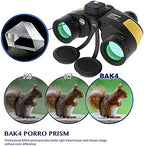 AOMEKIE Marine Binoculars for Adults 7X50 Military Waterproof Binoculars with Illuminated Rangefinder Compass BAK4 Prism IPX7 Fogproof for Boating Navigation Hunting Fishing Water Sports