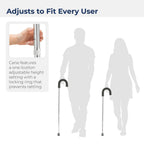 Drive Medical Round Handle Aluminum Walking Cane With Foam Grip, Silver