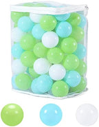 GOGOSO Ball Pit Balls for Toddlers, Green Balls for Ball Pool Birhtday Party Girls Kids with Storage Bag, 2.17inches