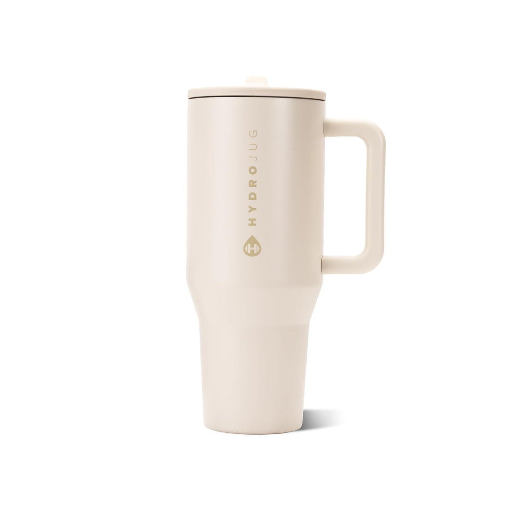 HydroJug Traveler 40oz, Insulated Water Bottle with Handle, Cream