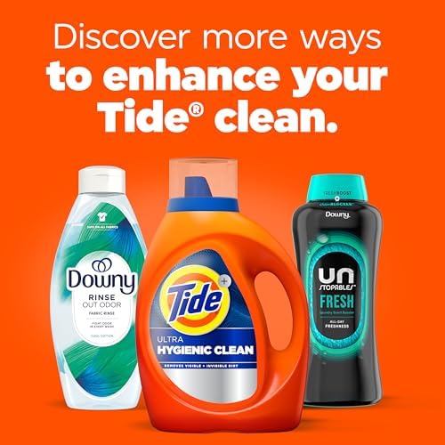 Tide Hygienic Clean Heavy 10x Duty Liquid Laundry Detergent, HE Compatible, Original Scent, 105 fl oz, 74 loads