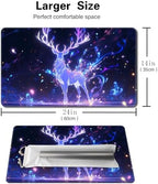 Board Game 14x24in MTG Playmat Compatible for OCG CCG RPG TCG Playmats (Blue Deer 2)