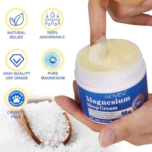 Magnesium Cream, Magnesium Oil for Feet, Support Soothes Muscle Tension, Deep Relaxation Magnesium Oil Lotion 3.17 oz