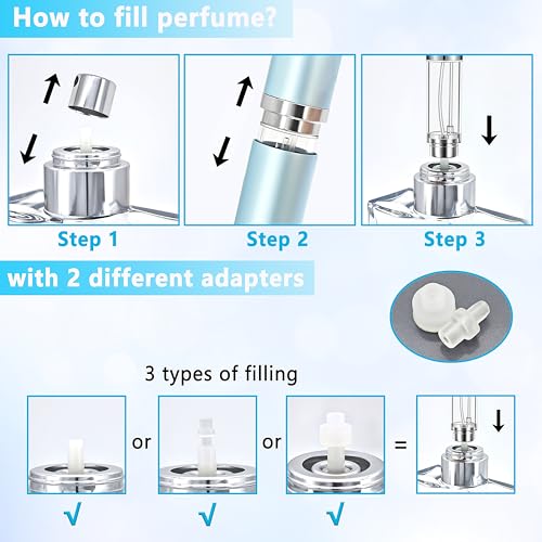 Travel Refillable Perfume Atomizer Bottle 5ml Leakproof Travel Perfume Refillable Bottle (Pink)