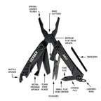 Gerber Gear Dime 12-in-1 Mini EDC Multitool - Needle Nose Pliers, Pocket Knife, Keychain, Bottle Opener - EDC Gear and Equipment, Gifts for Men - Red