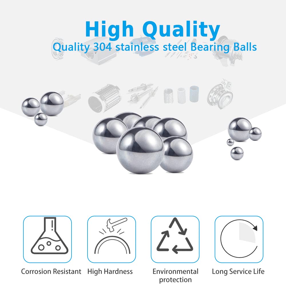 Breezliy 200 pcs Paint Mixing Balls Stainless Steel Mixing Agitator Balls for Mixing Model Paints，5.5mm/ 0.22”。