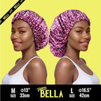 PARISBELLA Reversible Silk Satin Bonnet For Sleeping, Adjustable Sleep Cap for Curly Hair, Chic Hair Wrap With Scrunchy, Leopard, Large, Pack of 1