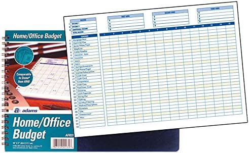 Adams Home Office Budget Book, Weekly/Monthly Format, 10 x 7 Inches, White (AFR31),ABFAFR31
