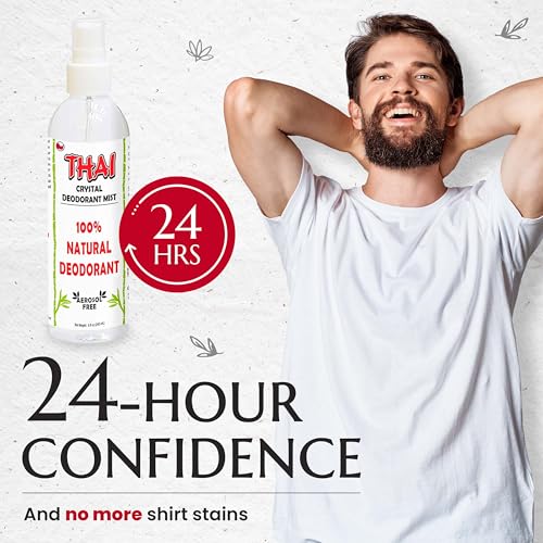 2-PACK Thai Deodorant Crystal Mist Spray (8 Oz) Whole Body Natural Crystal Salt Deodorant Spray for Women Men & Teens