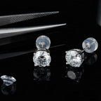 Moissanite Stud Earrings for Women,Sterling Silver 925 Earrings Jewelry Engagement Gifts for Women Men(6.5mm)