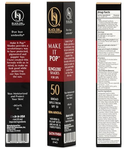 Make It Pop Sungloss - Revolutionary Sun Protection and Gloss in One - SPF 50 (Red Wine)