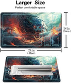 MTG Playmat Size 24x14in Free Storage Bags Non-Slip Backing, Ideal for Card Game Enthusiasts TCG Playmat (DBT3-Rebellion-With Zone)