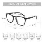 BLUEMOKY Reading Glasses for Women Men, Blue Light Blocking Glasses 2 Pack, Computer Readers, Spring Hinge(1.00x)