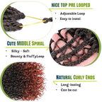 10 Inch Goddess Box Braids Crochet Hair 9 Packs Pre Looped Boho Crochet Box Braids for Black Women Synthetic Braiding Hair with Curly Ends (T350)