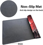 MTG Playmat Size 24x14in Free Storage Bags Non-Slip Backing Printing, Ideal for Card Game Enthusiasts TCG Playmat (with Zone,Blood Moon Secrets)