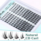 Wispy Lash Clusters Natural DIY Lash Extension Manga Spiky Cluster Eyelash Extension CD Curl Eyelash Clusters 10-16MM Individual Lashes Cat Eye Look by Newcally