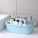 Large Cleaning Supplies Caddy Portable Shower Basket Supply Organizer with Handle Plastic Bucket Tool Storage for Bathroom, Bedroom, Kitchen, College Dorm, Garden, Blue