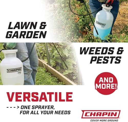 Chapin 22000 Made in USA Value Pack of 2 Units, 1 Gallon Lawn and Garden Pump Pressured Sprayer, for Spraying Plants, Garden Watering, Lawns, Weeds and Pests, Translucent White