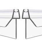 GEZMR 2-Pack Frameless Shower Door Bottom Seal (1/4'' X 39'') Clear Glass Shower Door Sweep Strip can Covers up to 23mm Gap - Stop Leaks